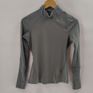 Yogalicious LUX green Pullover XS Athletic Jacket Long Sleeve Thumb Holes Fitted